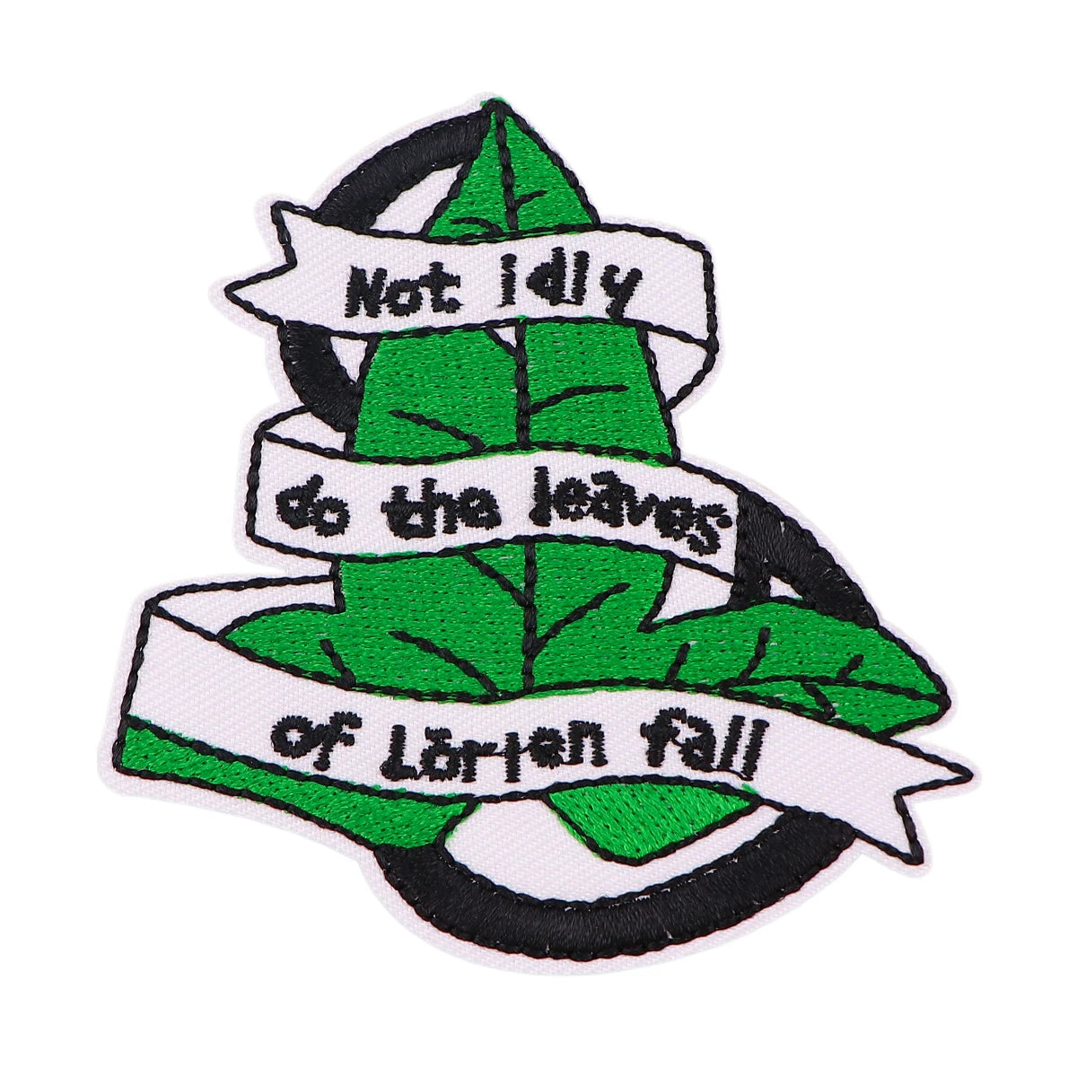 Green Leaves Patch Movie Cool Embroidery Patch Iron On Patches For Clothing Thermoadhesive Patches On Clothes DIY Sew Badges