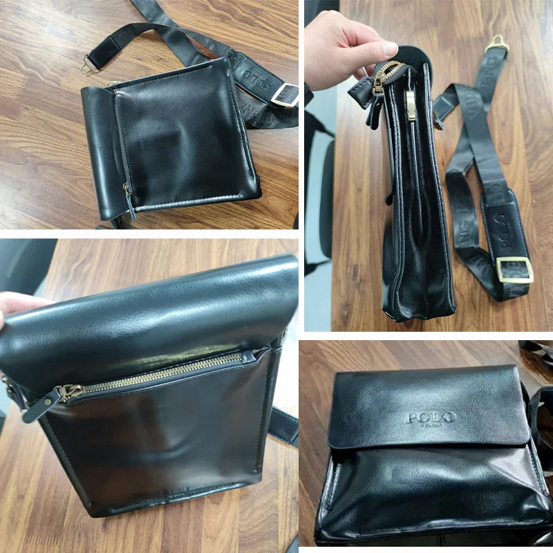 The Leisure Business Single Shoulder Bag Polo Vertical  Man Trend Inclined Shoulder Bag Сумка Мужская На Плечо Crossbody Bag