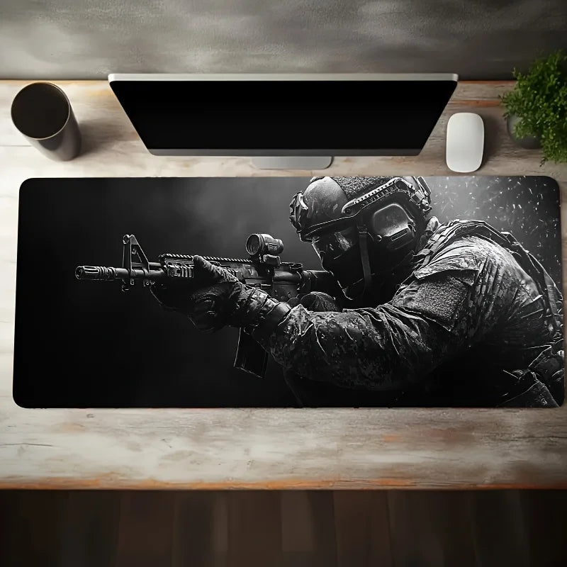 Large Mouse Pad Tactical Soldier NonSlip XXL desk Mat gaming Stitched Edges Rug3