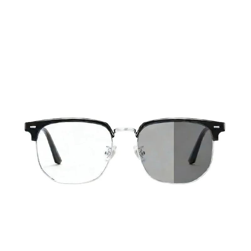 Photochromic Glasses Suitable for Men and Women Ultra Light Anti Blue Light Half Frame Flat Light Glasses