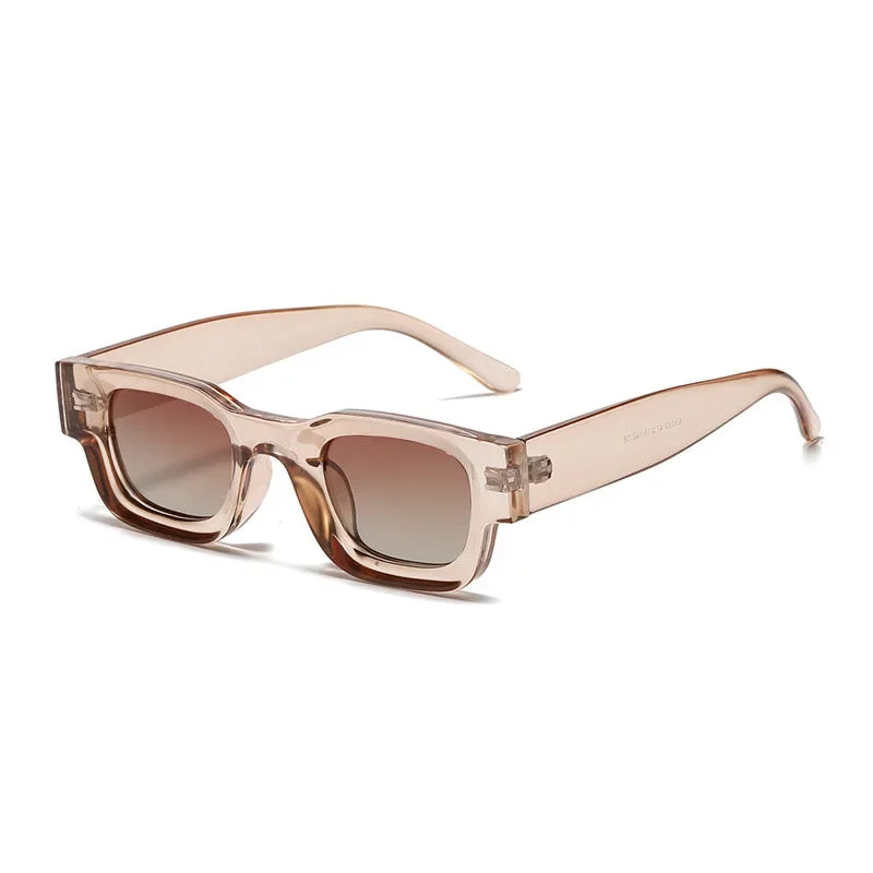 JNPCXI Polarized Ins Popular Fashion Small Square Sunglasses Women Retro Punk Shades Men Trending Sun Glasses UV400