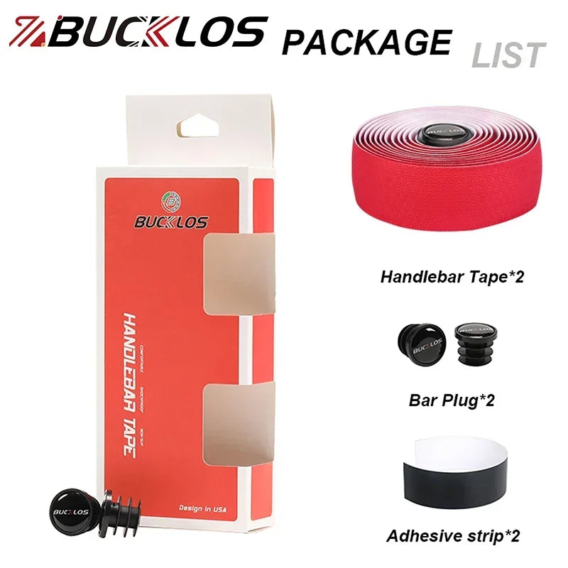BUCKLOS Gravel Bike Handlebar Tape Anti-Vibration Handle Bar Tape Professional Anti Slip Cycling Damping Wrap Road Bicycle Parts