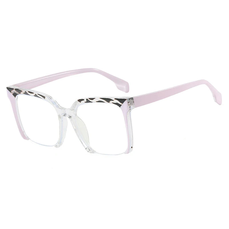 JNPCXI New Retro Semi-rimless Square Women Anti-Blu-Ray Glasses Frame Fashion Men Optical Frame Computer Glasses