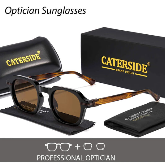 CATERSIDE Optical Sunglasses Men's Polarized Prescription Glasses Private Customization Square Lens Sunscreen Reading Eyeglass