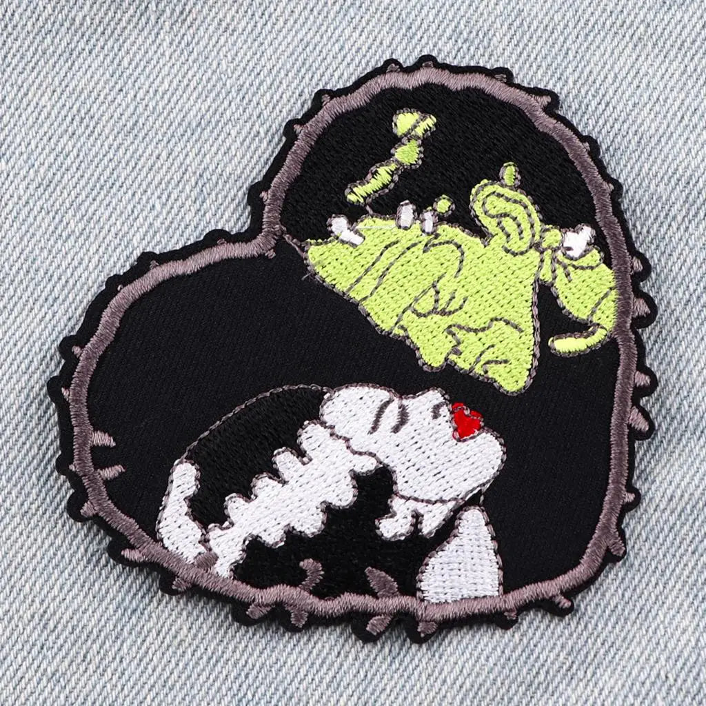 AD2856 Horror Movie Bride Patch Halloween Embroidered Patches For Clothes Applique Embroidery Patch For Clothing Stickers
