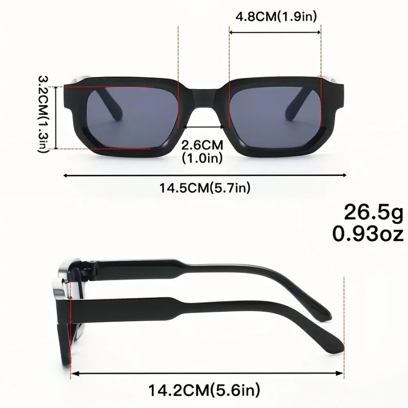 3-piece Set of Square Frame Neutral Glasses Stylish and Versatile Suitable for Daily Wear or Photography The Perfect Gift Choice
