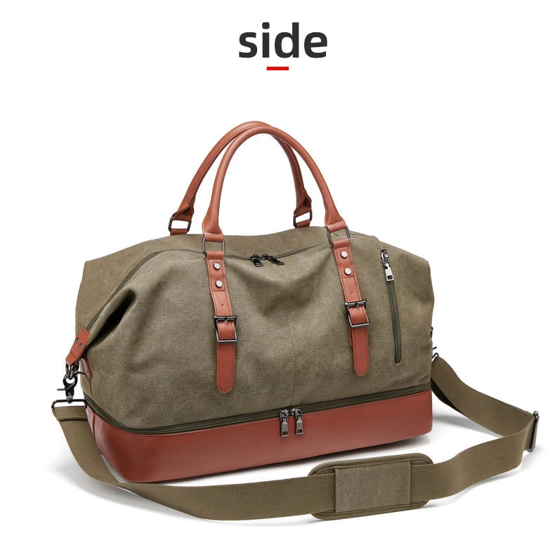 SWISS MILITARY Handheld Travel Retro Bag Canvas Multifunctional Anti-Theft Bag