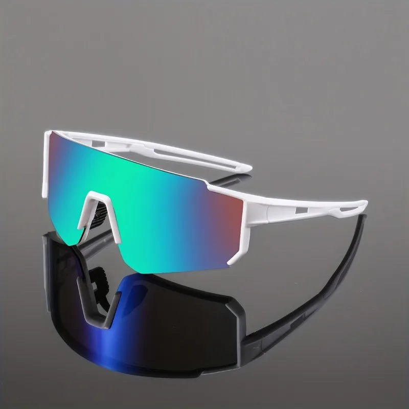 1pc Unisex Plastic Half Frame Integrated Lens Fashionable Windproof Decorative Glasses  Suitable for Both Men and Women