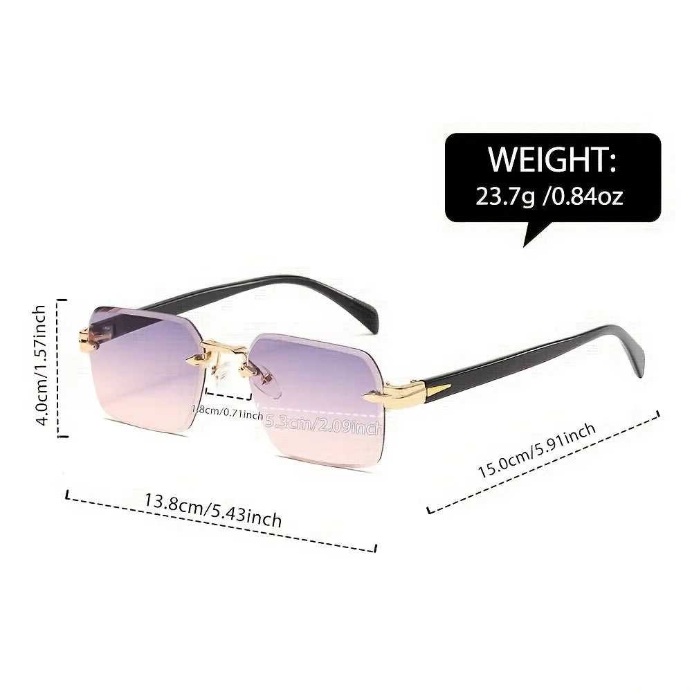 Men's Fashionable Square Glasses Multi-color Retro Style PC Lenses Business and Leisure Dual-use Design