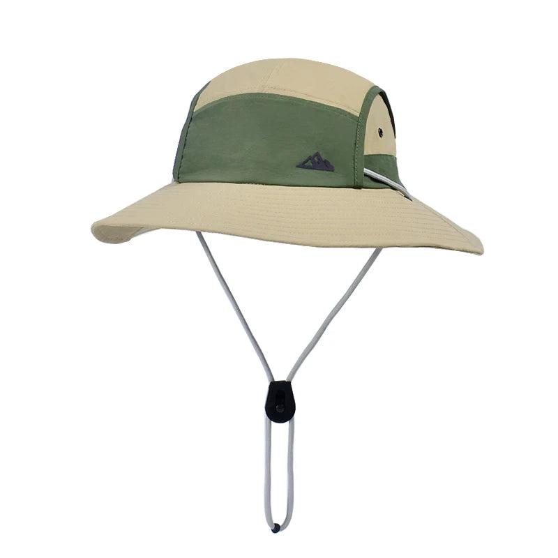 9262 New summer large brim fisherman hat quick dry waterproof mountaineering sun hat for men and women outdoor cycling sunscreen