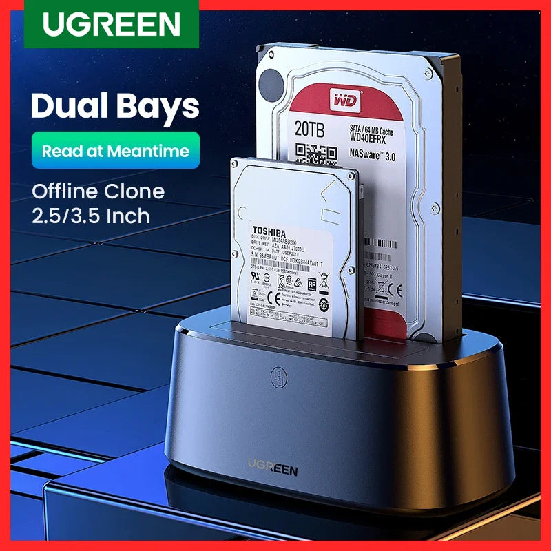 HDD Docking Station SATA to USB 3.0 Adapter 2.5 3.5 SSD Disk Case Hard Drive