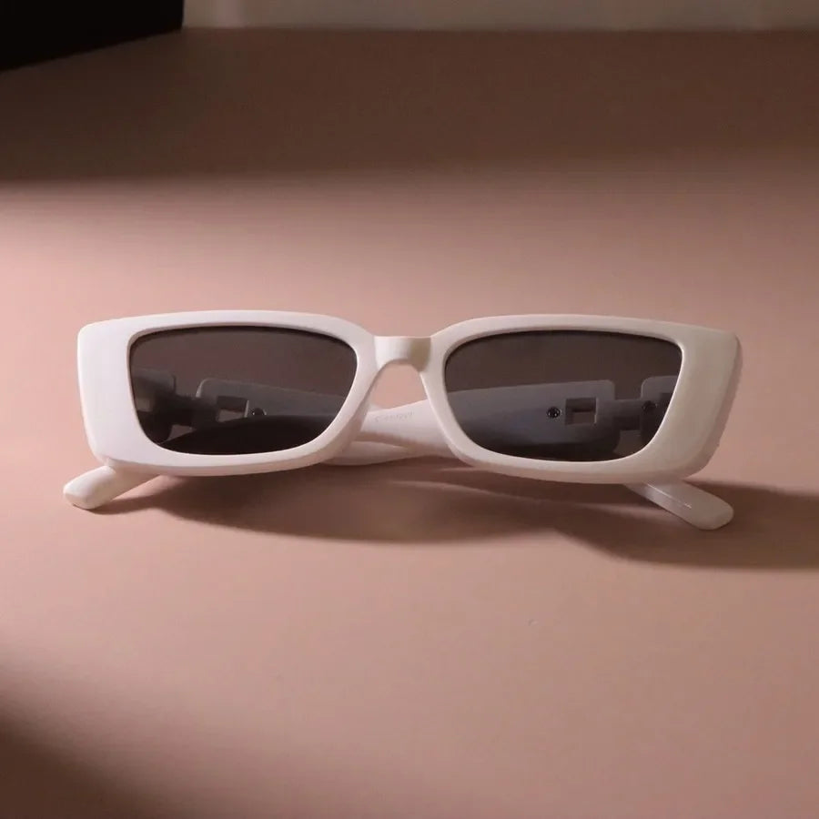 White gray Square Designer Sunglasses Women Small Frame Mirror Fashion glasses