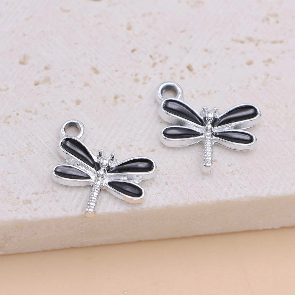10Pcs Gold Plated Enamel Dragonfly Charms Pendant for Jewelry Making Earrings Bracelet Necklace Accessories DIY Craft Findings