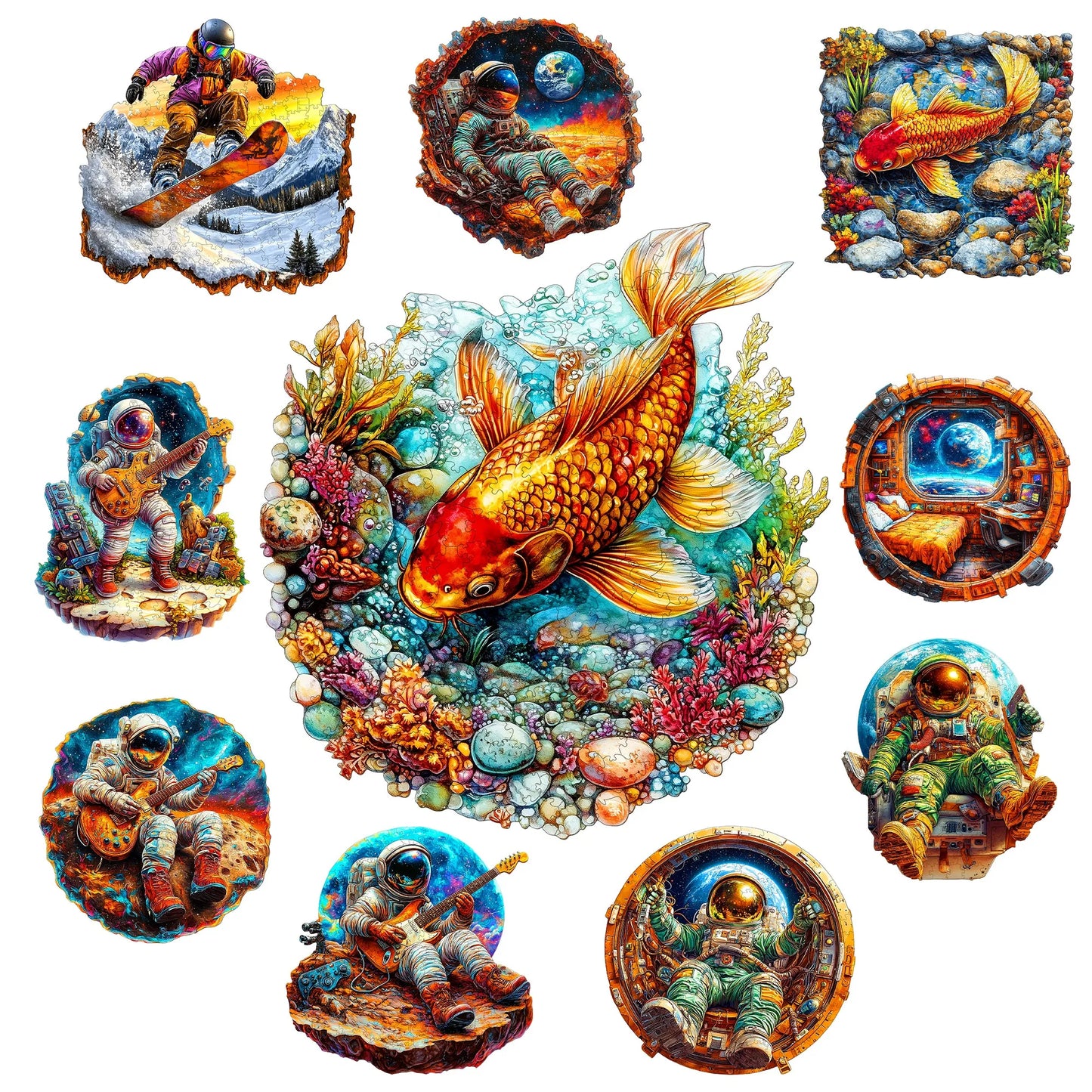 Interesting Unique Wooden Jigsaw Puzzle Magical Style Wooden Decor Christmas and Halloween Gift Toy For Teen And Kid