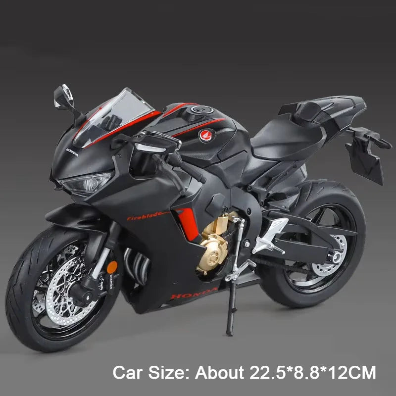 1:9 Honda CBR1000 Monkey Alloy Motorcycle Model Diecast Toys Front Wheel Steering Light Miniature Vehices Children Birthday Gift