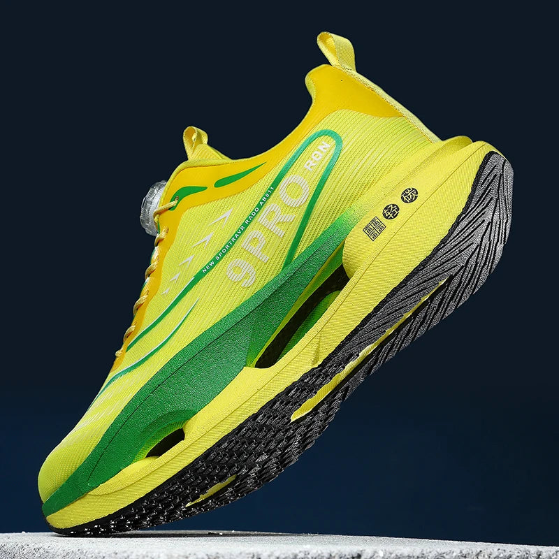 Running Shoes Marathon Carbon Plate Air Cushion Men Sports Breathable Lightweight Women's Comfortable Athletic Nonskid Sneakers