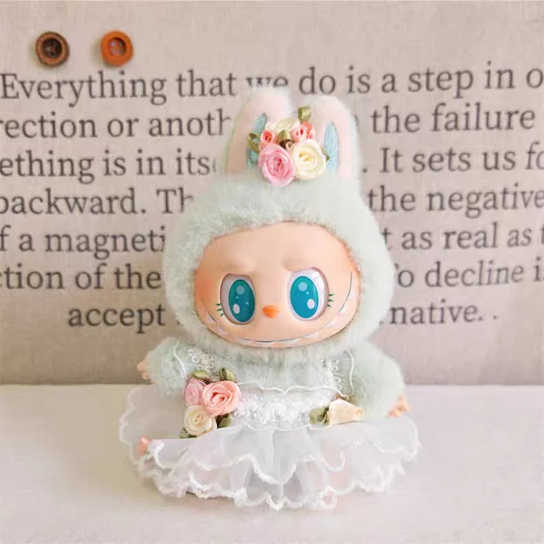 Labubu Clothes For 15-17CM I II III Labubu Outfits Mini Plush Cotton Idol Doll Universal Clothing  Party Accessories Gifts