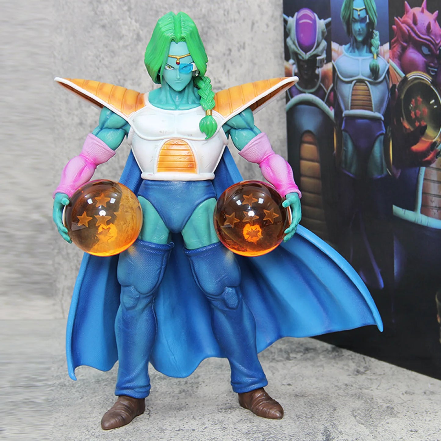 13" Dragon Ball Zarbon Standing with Dragon Balls Anime Action Figure Collection