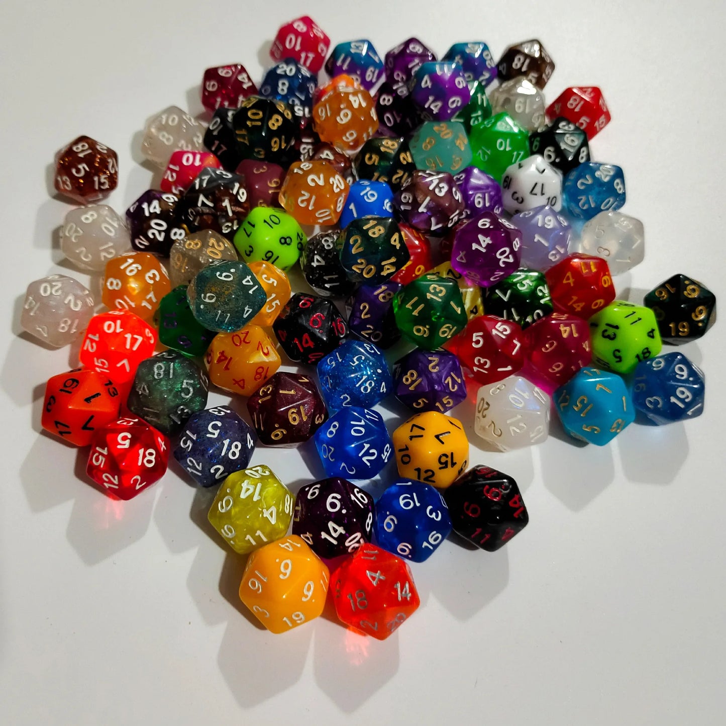 10/20pcs 20-Sided Digital Dice, Vibrant Colors, Educational Math Dice,Vibrant Dice Set,Clear Number Displa,Ideal For Party Gifts