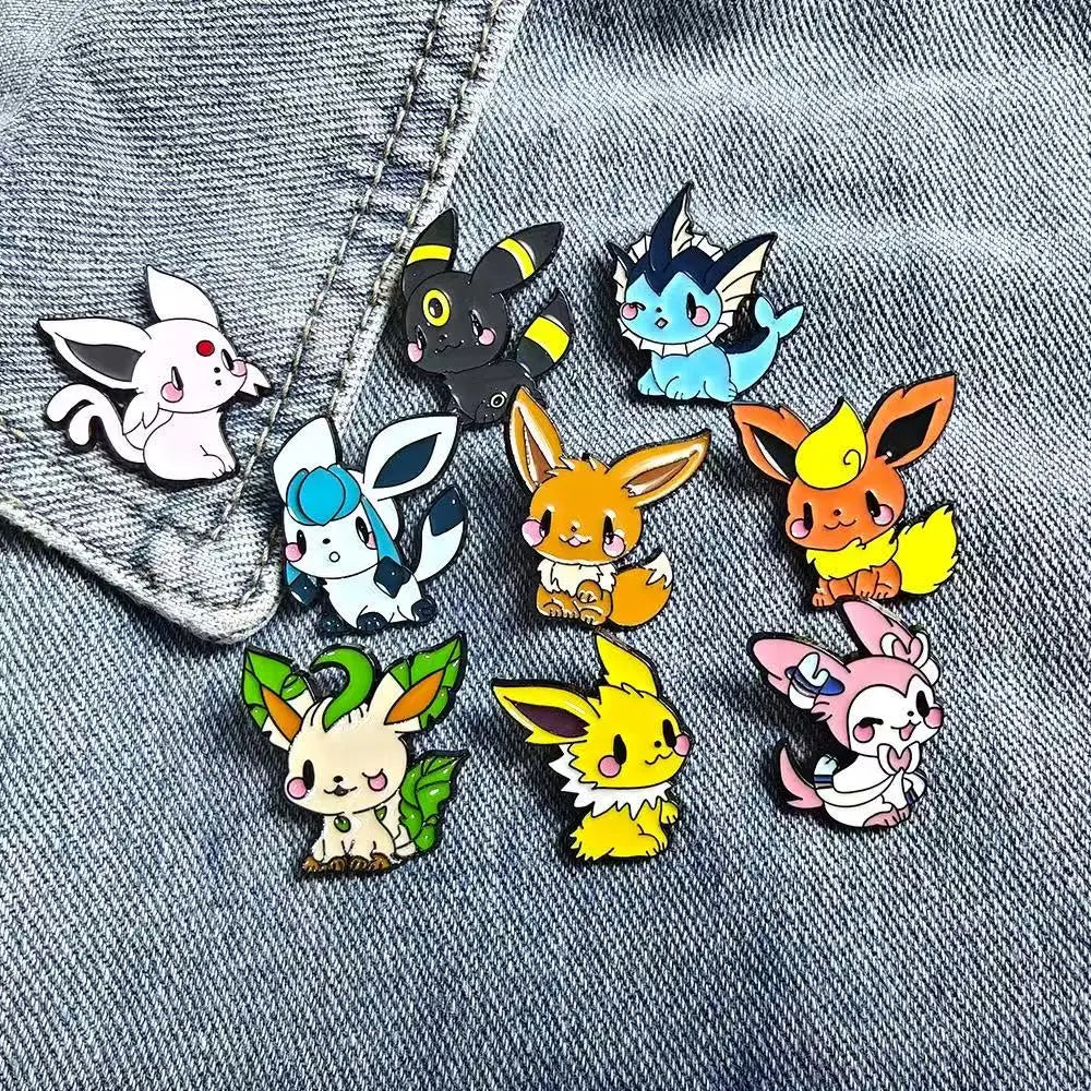 9 PCS Cute Anime Monster Enamel Pin Cool Duck Turte Brooch Pines Lapel Pins Badge on Backpack Costume Accessories Jewelry Friend