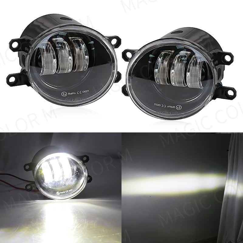 2PCS 3.5 Inch LED Fog Lamps For Toyota Corolla RAV4 Camry Yaris Prius CHR Hilux Lexus Car Headlight Daytime Running Lights 12V