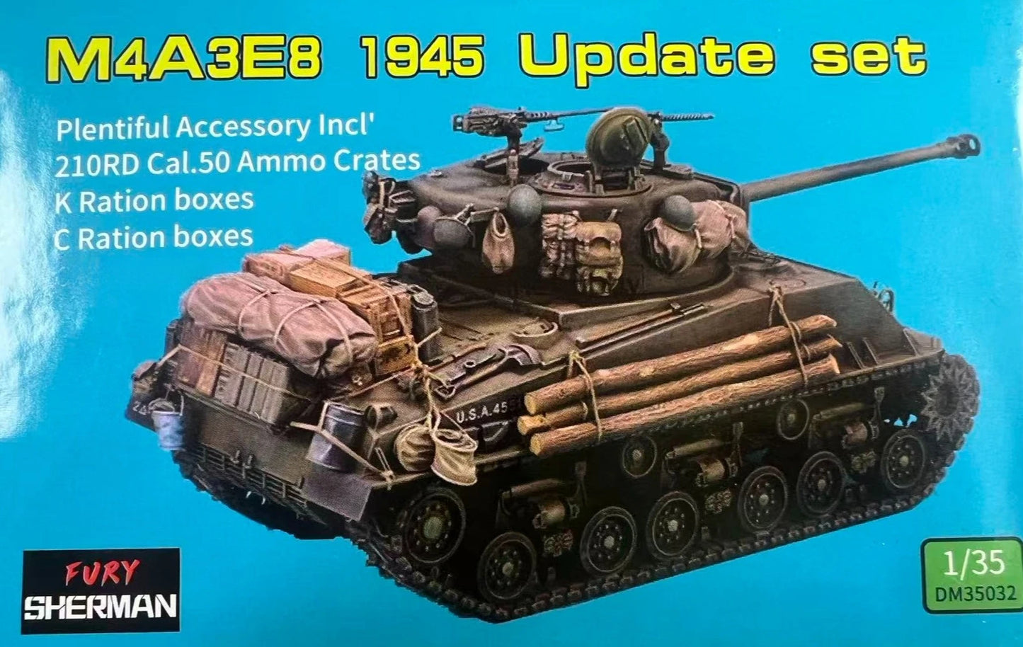 1/35 Cast Resin Sherman Rage M4 Tank Armored Fighting Vehicle External Equipment US Car Wrap Resin Modification Kit