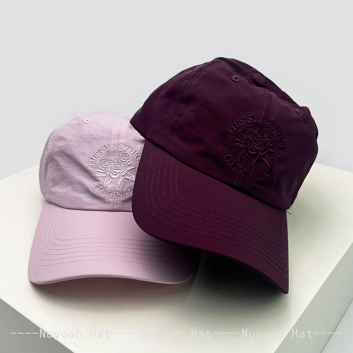 New Unisex Quick Drying Letter Rose Embroidery Baseball Hats Sunshade Outdoor Breathable Korean Peaked Caps Versatile Fashion