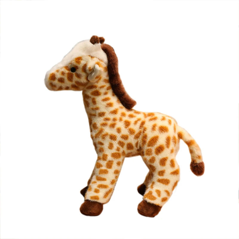 25/35cm Simulation Giraffe Plush Lifelike Stuffed Doll Home Ornament Zoo Souvenir Birthday Gifts