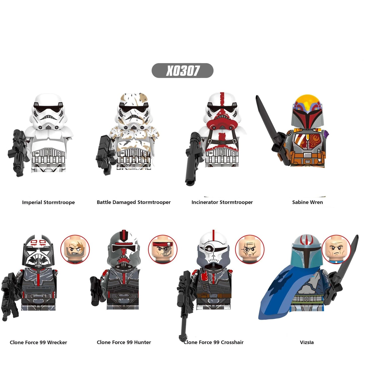 21st Nova Corps Minifigures Star Wars Army Pack Purple Clone Troopers M30