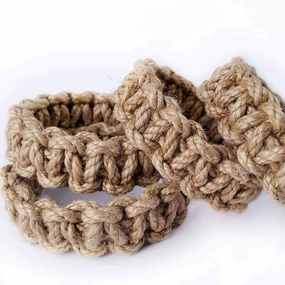 2pcs Handwoven Linen Curtain Tiebacks - Boho Style, Adjustable Rope Holdbacks for Drapes, Comfortable Everyday Living Accessory