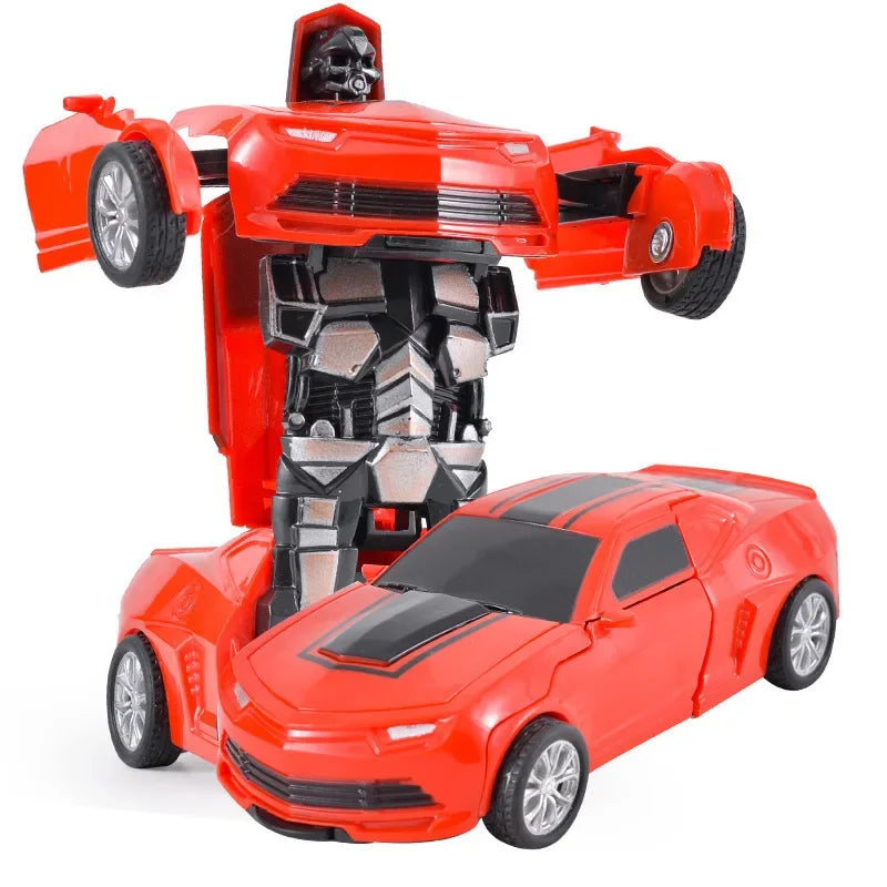 Shape-shifting AutoRobot Car Toy inertial impact one-button puzzle collision