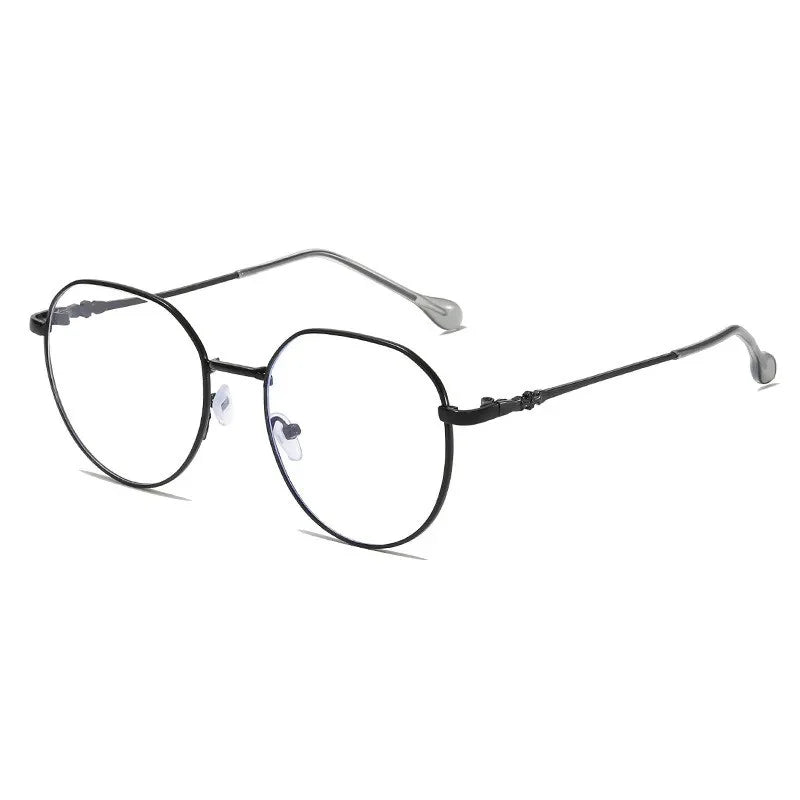 Classic Anti-Blue Light Glasses Frame Brand Designer Fashion Round Metal Optical Frames Computer Glasses