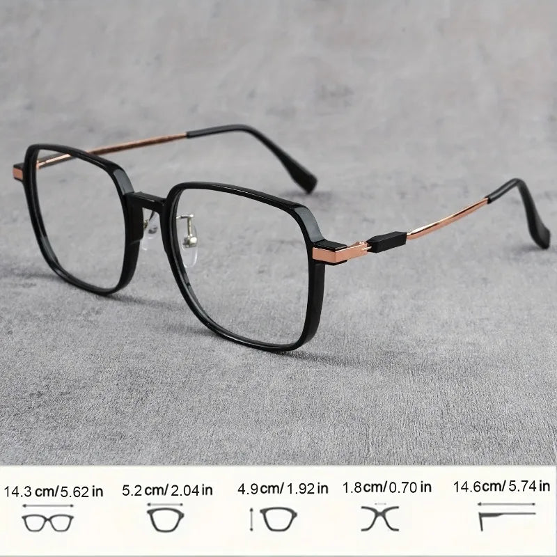2 Pairs of Large Square Reading Glasses Casual Glasses Computer Reading Glasses Unisex +1.0 To +4.0