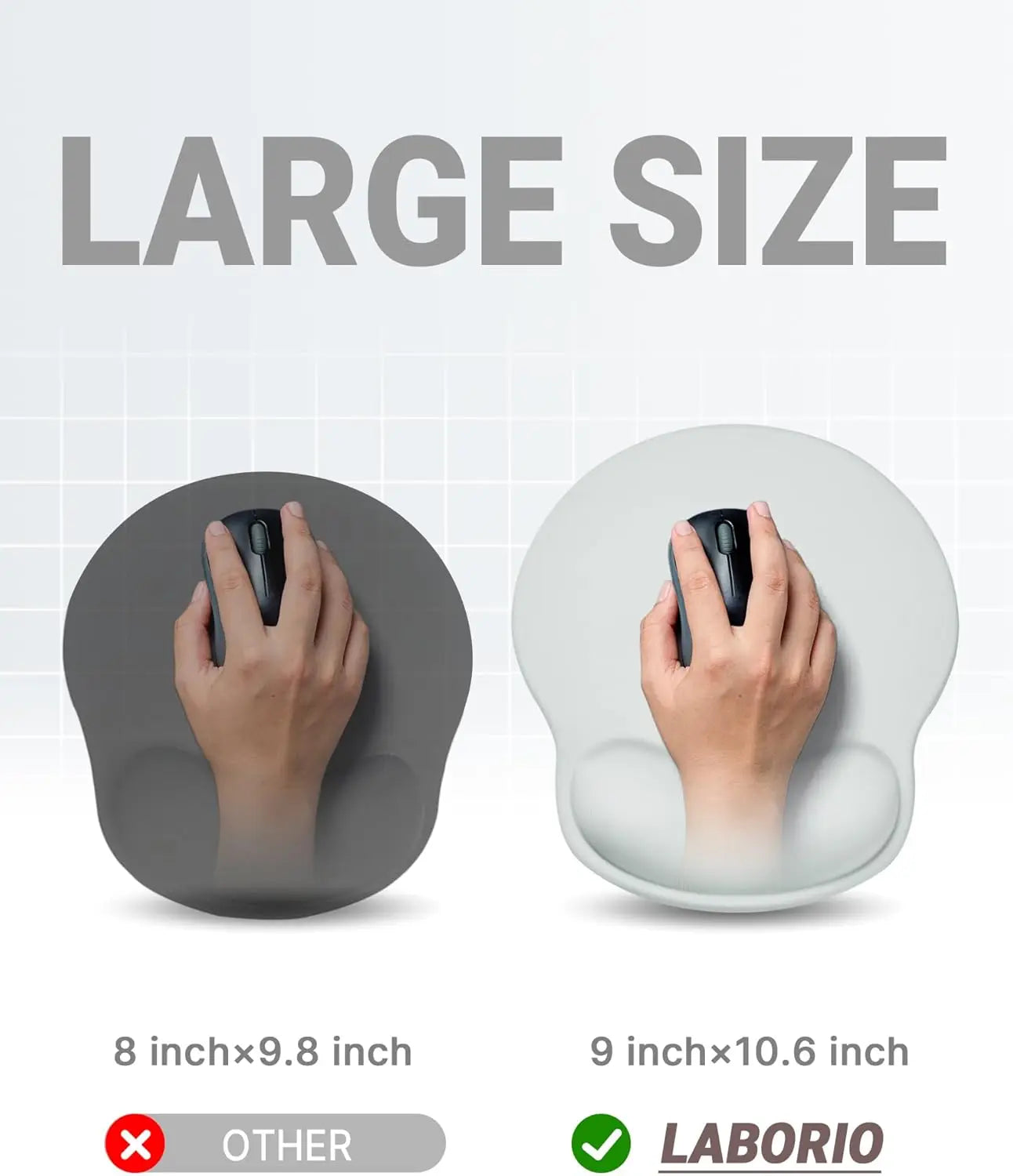 Ergonomic Mouse Pad Wrist Support, Comfortable Mouse Pad Wrist Rest, Relieve Wrist Pain Gel Mouse pad for Laptop, Computer