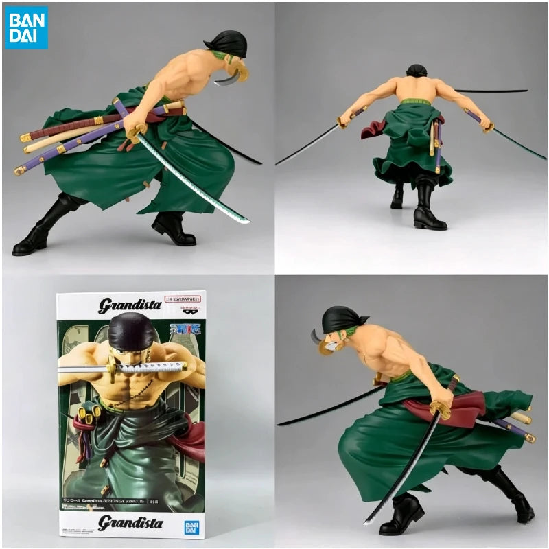 【IN STOCK】Original Banpresto Grandista One Piece Roronoa Zoro II 28cm Action Figure PVC Collectible Model Toy Gift