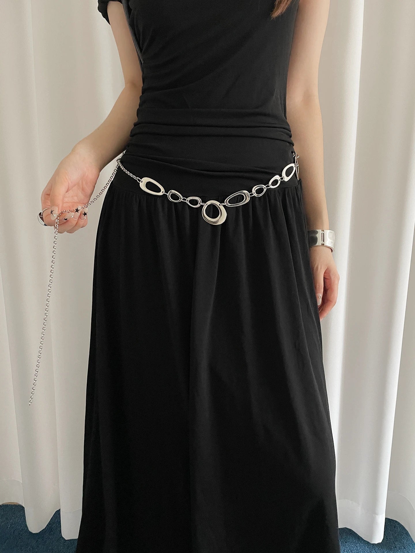 Silver Metal Belt For Women A Niche High-End Accessory For Skirts And Jeans With A Chain Design That Is Versatile And Stylish