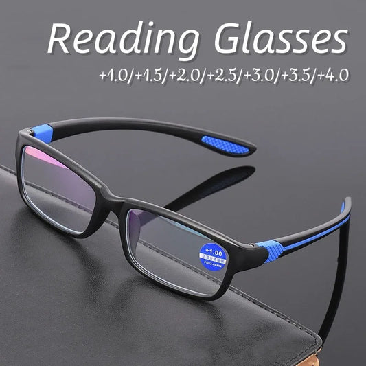 Anti-blue Light TR90 Reading Glasses for Women Men's Classic Presbyopia Glasses Farsightedness Ultralight Glasses +1.0 To +4.0