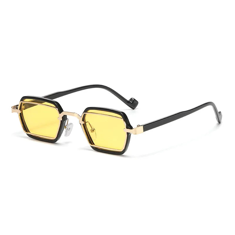 JNPCXI New Retro Small Punk Square Sunglasses Women Shades UV400 Fashion Clear Lens Men Anti Blue Light Eyeglass Frame
