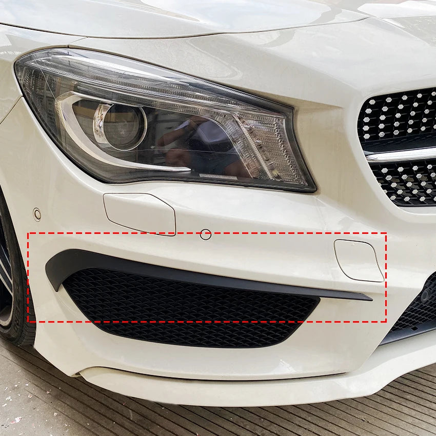 Front Bumper Air Vent Cover Trim Gloss Black For Mercedes Benz CLA Class C117 AMG Line 2013-2015 Intake Frame Spoiler Splitter