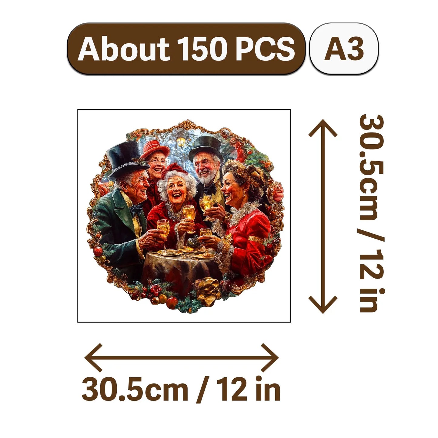 Nowadays Retro Art Style Wooden Jigsaw Puzzle Wood Home Decor Painting Christmas and Halloween Gift Toy for Teen and Kid