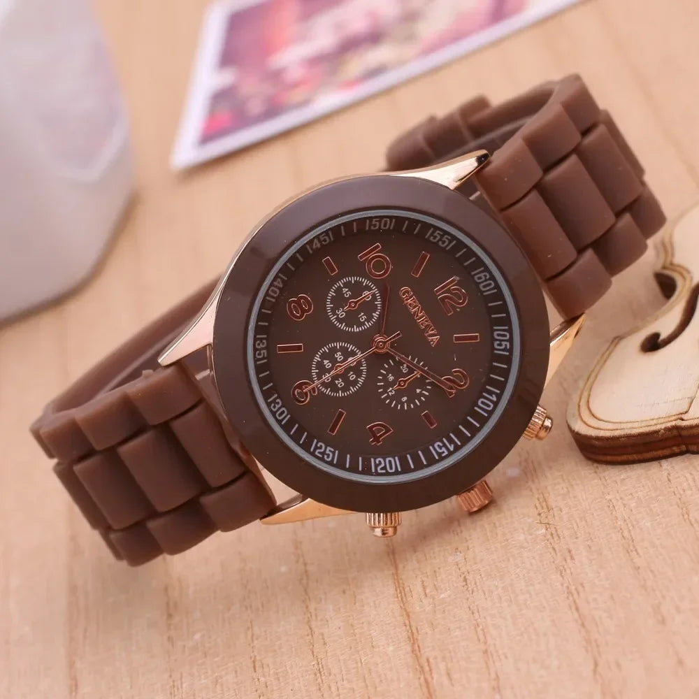 New Fashion Luxury Brand Women's Watch Silicone Strap Quartz Wrist Watch for Female Relogio Feminino Dropshipping