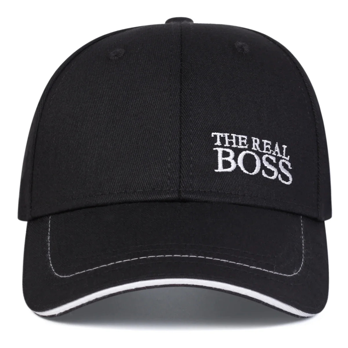 Unisex THE REAL BOSS Letter Embroidery Baseball Caps Season Outdoor Adjust Hats