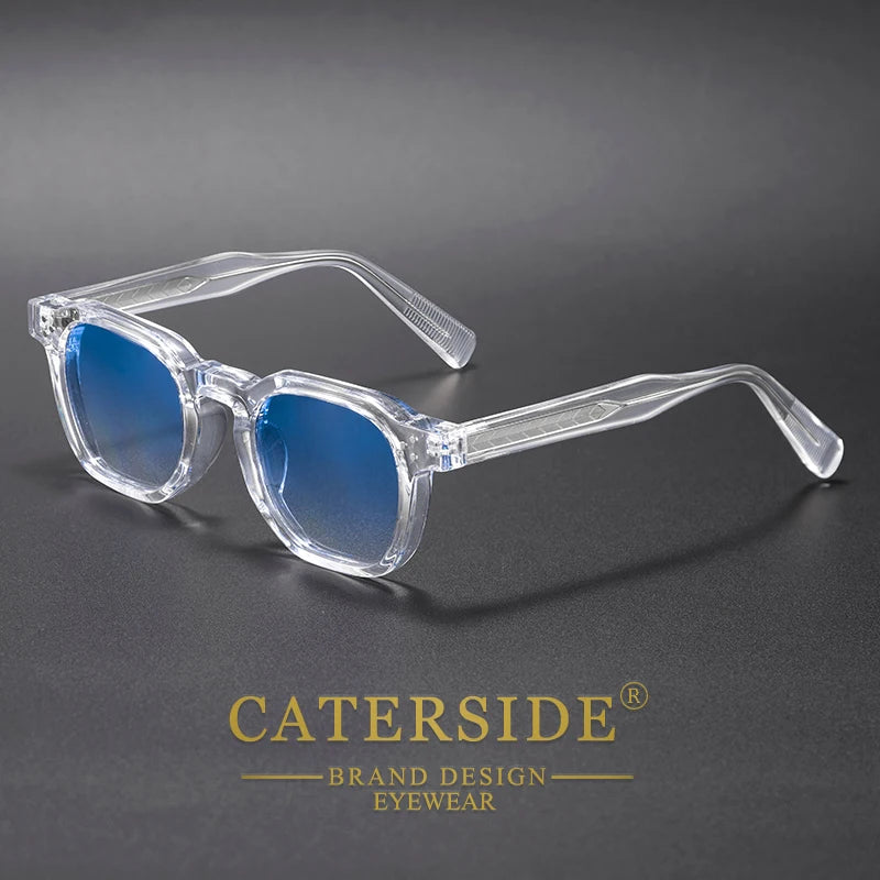 CATERSIDE New Retro Punk Square Sunglasses Men Small Frame Personalized Design Sun Glasses for Women Travel Party Festival Gift