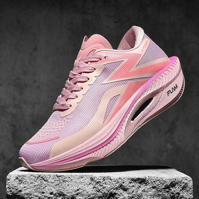 Sneakers Men Running Shoes Carbon Board Marathon Sports Shoes Breathable Lightweight Women's Comfortable Athletic Sneakers1911
