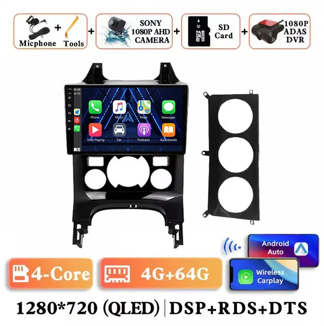 Android 15 Wireless Carplay Auto Car Radio for Peugeot 3008 2009-2015 Car Multimedia Player GPS 4G+WiFi Navigation Head Unit