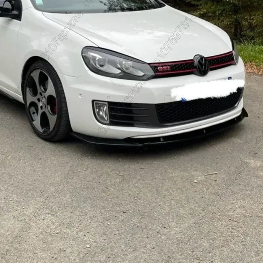 For Volkswagen VW Golf 6 MK6 GTI GTD 2009-2013 Car Front Bumper Spoiler Lip Diffuser Splitter Gloss Black Body Kits Tuning ABS
