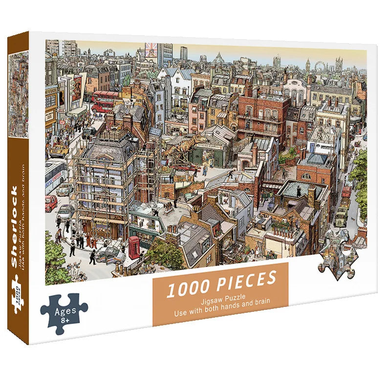 75*50CM Adult 1000 Pieces Paper Jigsaw Puzzle Lovely Cure High Difficulty Decompression Puzzle Birthday Gift  Educational Toy