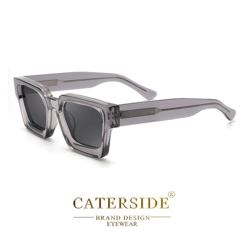 CATERSIDE Retro Polarized Square Sunglasses Men High Quality Acetate Frame Women Sun Glasses Driving Sports Oculos De Sol UV400