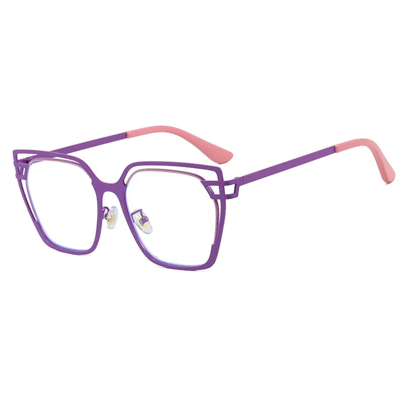 JNPCXI Square Hollow Oversized 2026 New Anti Blue Light Glasses Frame Women Fashion Trendy Eyewear