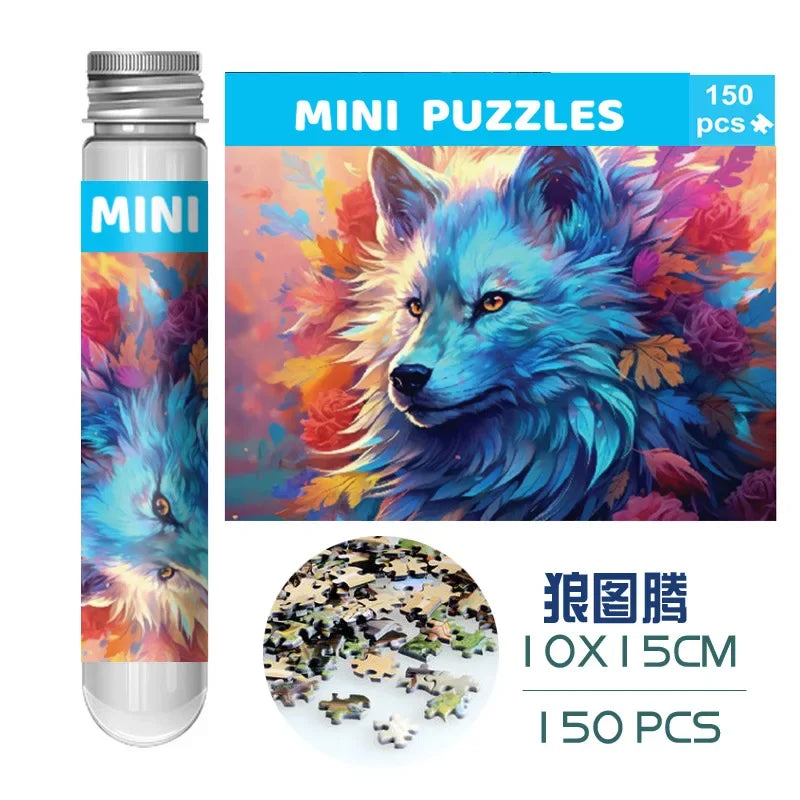 150PCS Mini Test Tube Jigsaw Puzzles for Adults Decompression Toy Fridget Puzzle Game Family Decoration Educational Toys